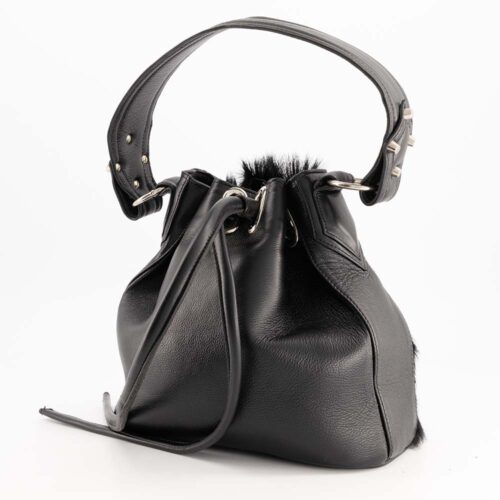 Ladies Bag Black Springbok Sling Bag Nickel-Top-RAW-1