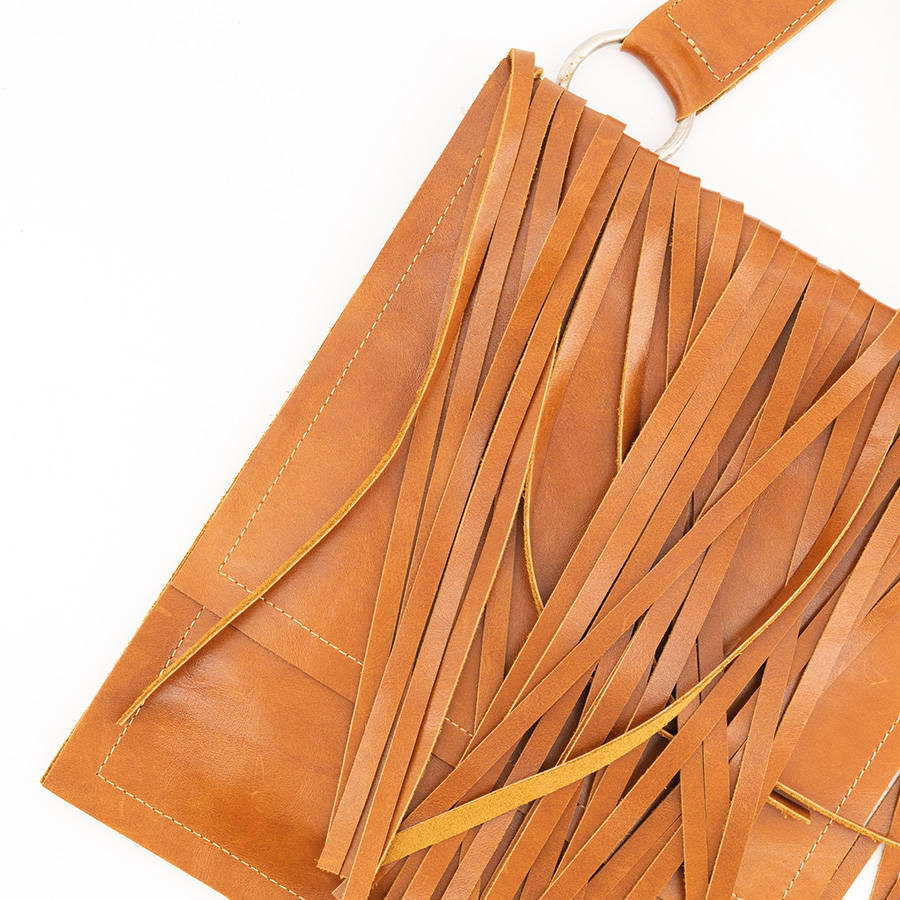 Boho large hipster with fringe on flap Nickel-Side-RAW-2