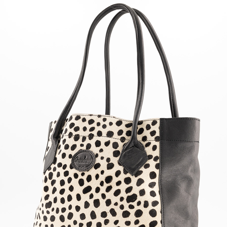 Shopper Black and Snow leopard print Nickel-Top-RAW-1